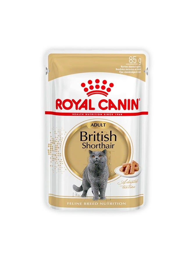 رويال كانين طعام رطب للقطط البريطانية قصيرة الشعر البالغة - 85 غرام - Image 1